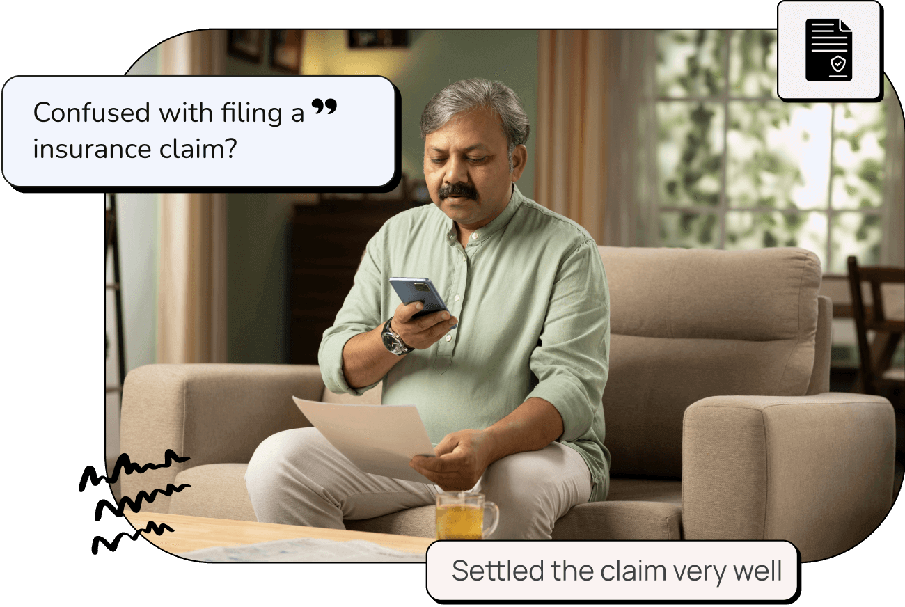 People discussing insurance policies